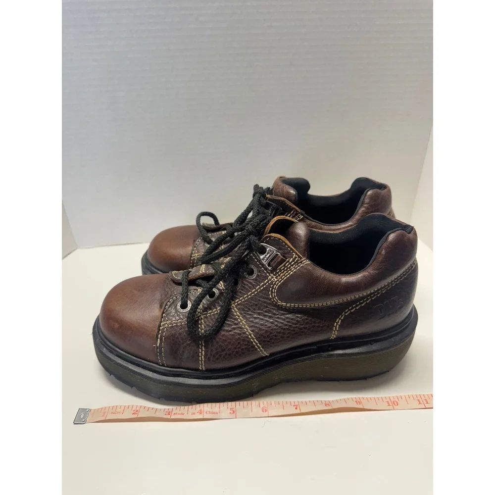 Dr. Martens 8678 Vintage Made in England Brown Leather Platform Shoes‎ Mens 7